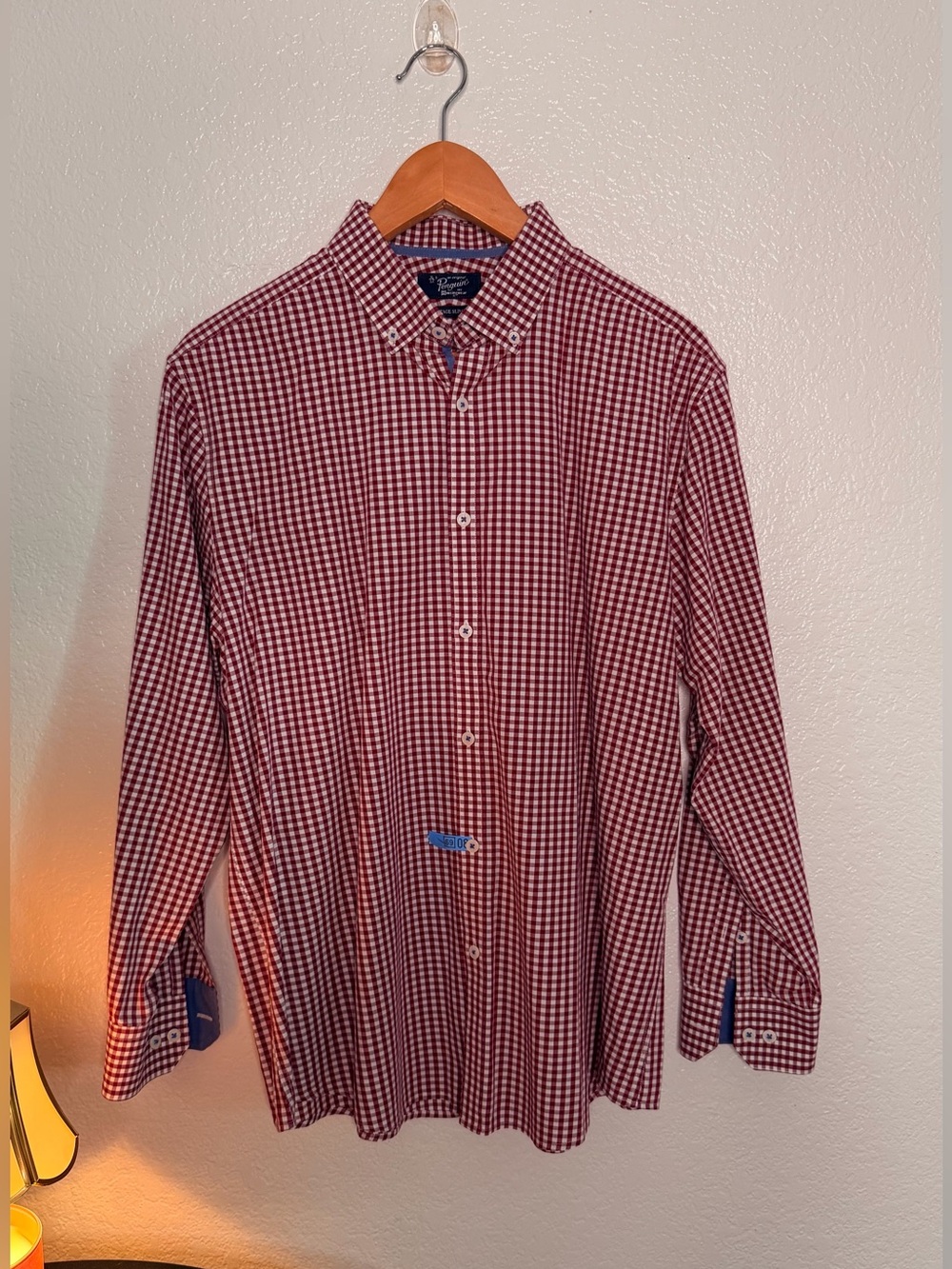Men's Red Penguin -Down Shirt